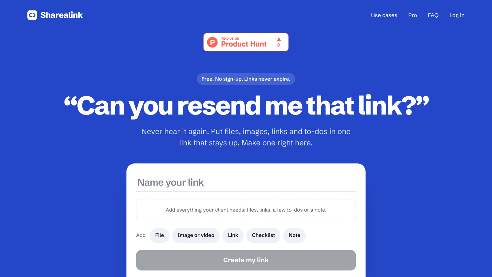 Sharealink screenshot